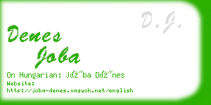 denes joba business card